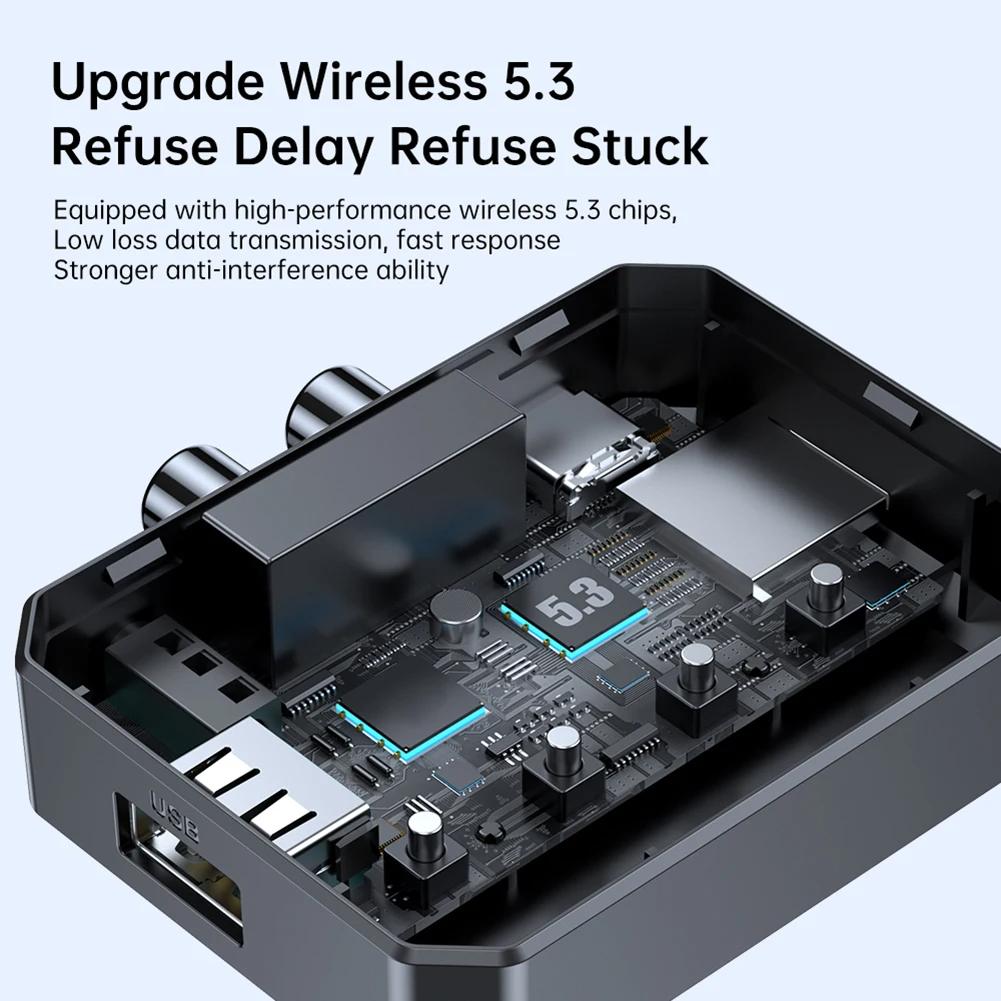 NFC Bluetooth 5.3 Audio Receiver 3.5mm AUX R/L RCA Stereo Lossless HIFI Music Wireless Adapter USB U-Disk Play Remote Control