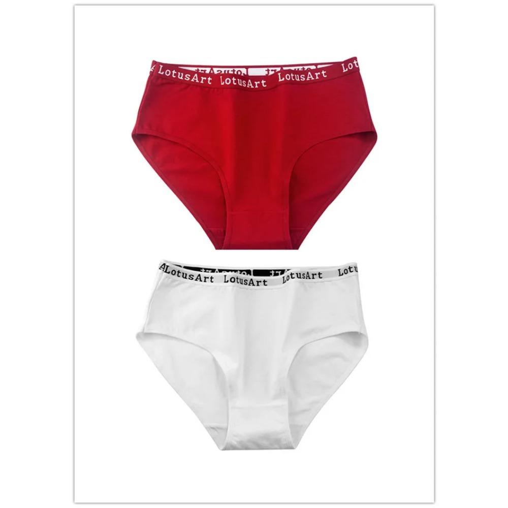 Plus Size Mid High-Waist Panties Womens Pure Cotton Womens Briefs