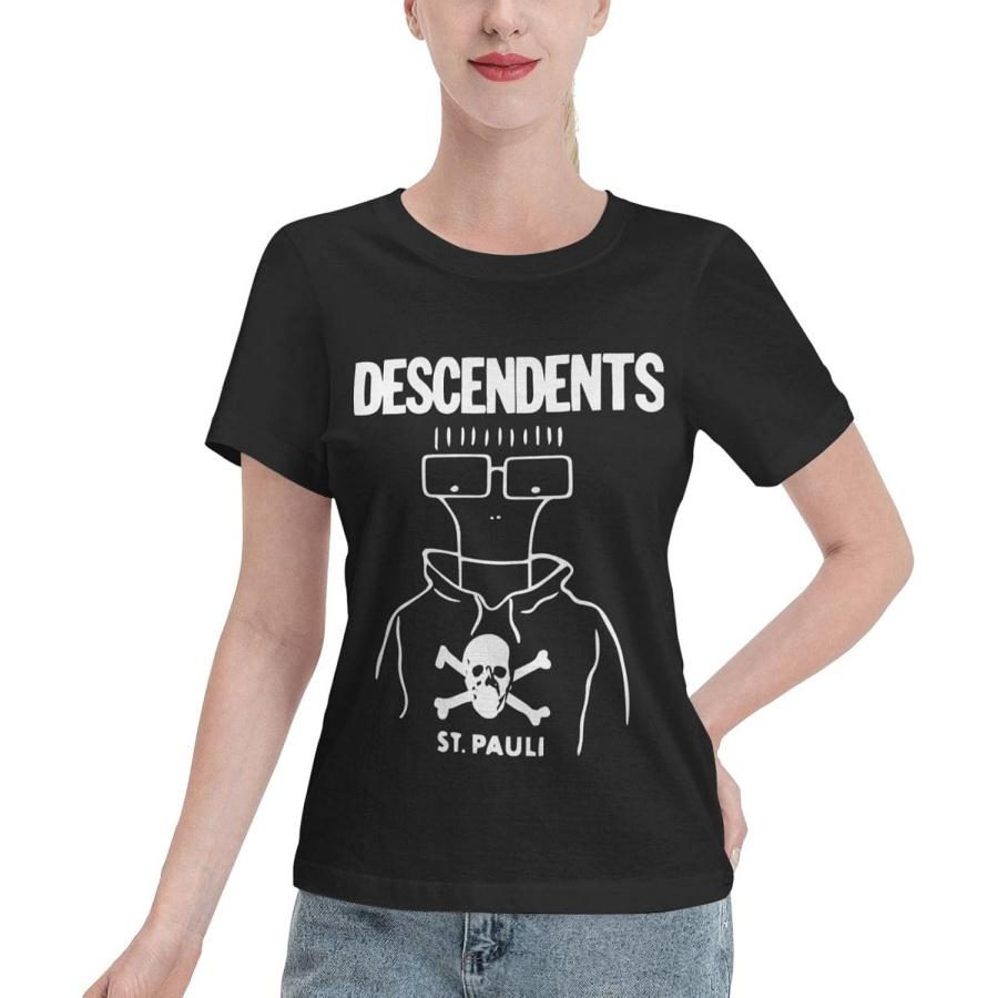 

KJDMHMTE Women s t-Shirts Descendents Punk Rock Band Women s Short Sleeve T-Shirts Casual Crew Neck Cotton Athletic T-Shirts XXXXXL