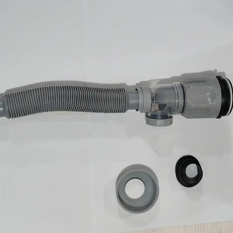 Bathroom Sink Drain Kit, Metal P-Rap Sink Drain Pipe with Elastic and Expandable Design for 1-1/4 Inch and 1-1/2 Inch Drain Holes, Odor Prevention