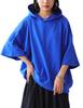 Antiqua Short Sleeve Hooded Parka Free Size Blue Women's (AYA-00004), 32,