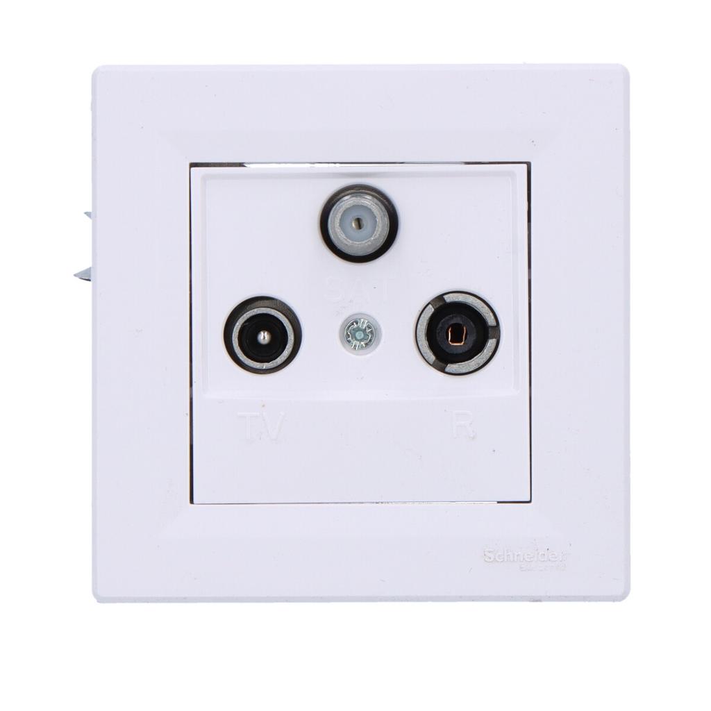 RTV-SAT terminal socket 1dB, white ASFORA