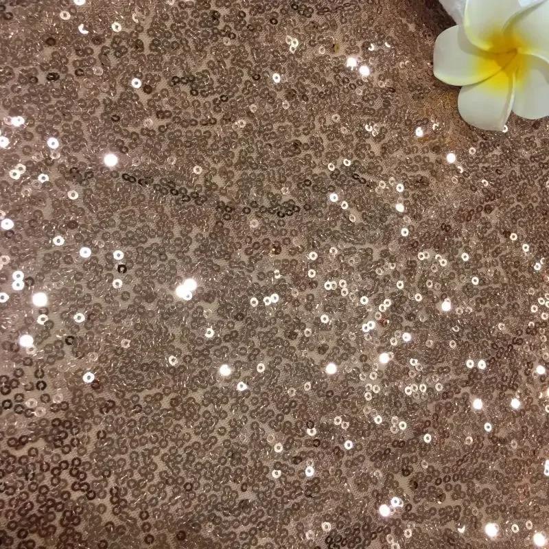 Breite 130x100cm Paillettenstoff 3MM Funkelndes Roségold Silber Glitzerstoff für Kleidung Bühne Party Hochzeit DIV Dekoration Nähen