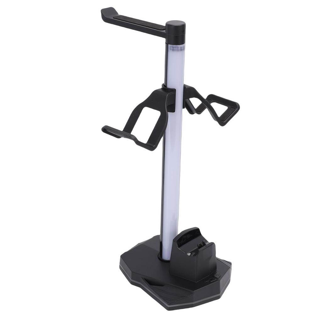 3 in 1 Gaming Controller Charging Stand RGB Headphone Stand with Dual USB Ports 1xUSB C 4 Lighting Modes