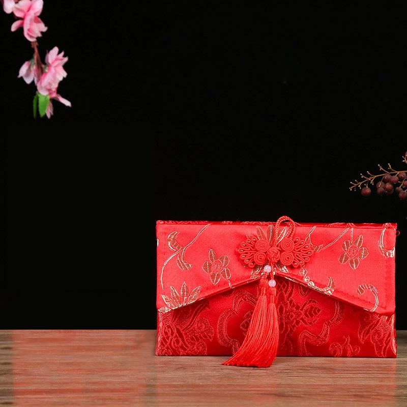 2026 New Year Red Packets Birthday Brocade Money Bag Wedding Red Envelopes Dragon Phoenix Spring Festival Blessing Lucky Gift