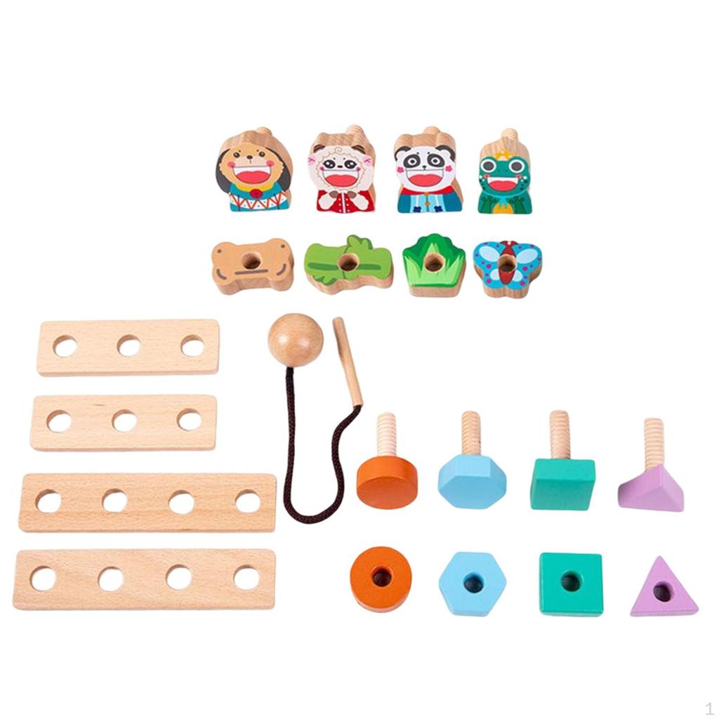 Montessori Screw Nut Toy Learning Educational Shape Sorter for Preschool