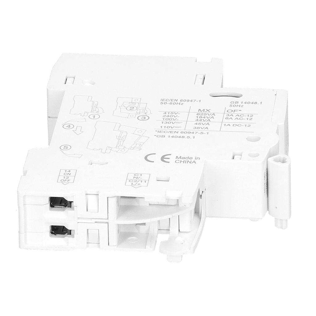 Shunt-Auslöser Nylon DIN-Schienen-Leistungsschalterzubehör MX+OF DC110130V AC100415V