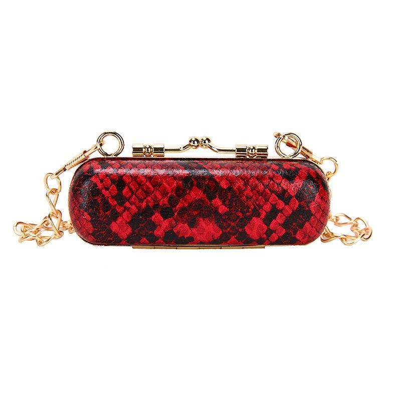 Niche design personalized fashion red envelope snake pattern mini trend shoulder bag women's chain messenger bag bag