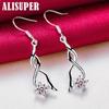 925 Sterling Silber AAA Zirkon Tropfenohrringe Schmuck