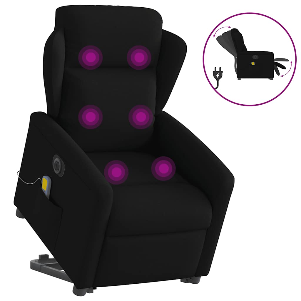 Lift-Up Massage Chair, Electric, Reclining, Black