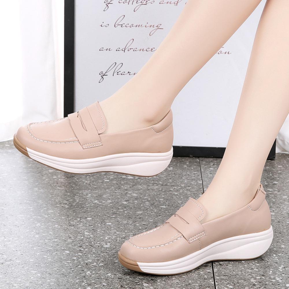 Doamnelor de primăvară și toamnă, fund gros, pandișpan, pantofi mici din piele în stil englezesc