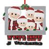 New Christmas Pendant Photo Frame Family resin Hanging Ornament Blessing New Year Home Decoration 2025 Christmas Tree Ornaments