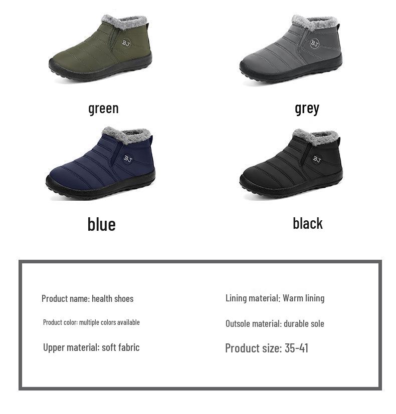 Jinshiyuan Women's Lightweight Slip-on Snow Boots - Warm Cotton Shoes for Middle-aged & Elderly