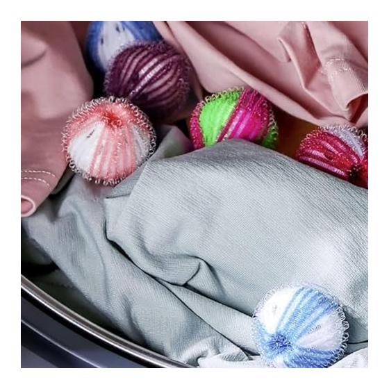 Laundry Nylon Balls Set of 6, Random Colors, Hair Collection Laundry, Pet Hair Loss Cleaning Cleaner, Hair Removal, Dogs, Cats, Rabbits, Hair Balls,