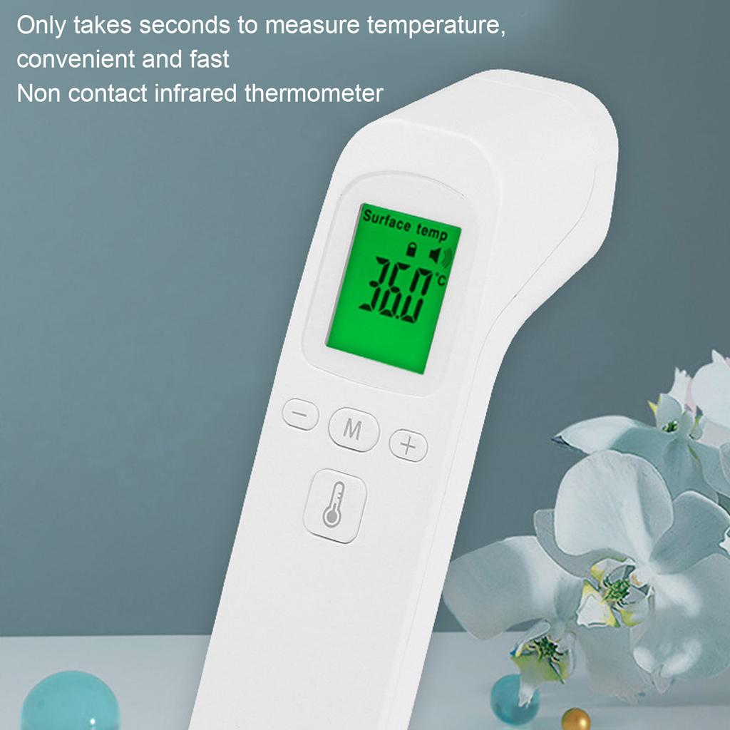 Digital Thermometer, Infrared Thermometer, Non-Contact Thermometer for Adults, Babies, with HD Display, 2 Second Rding, Robust ABS Housing, White