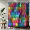 1pc Bathroom Shower Curtain, Metaverse Concept Salon, Tech Day Shower Curtain, Includes 12 Hooks, 180x180cm Bathroom Curtain H