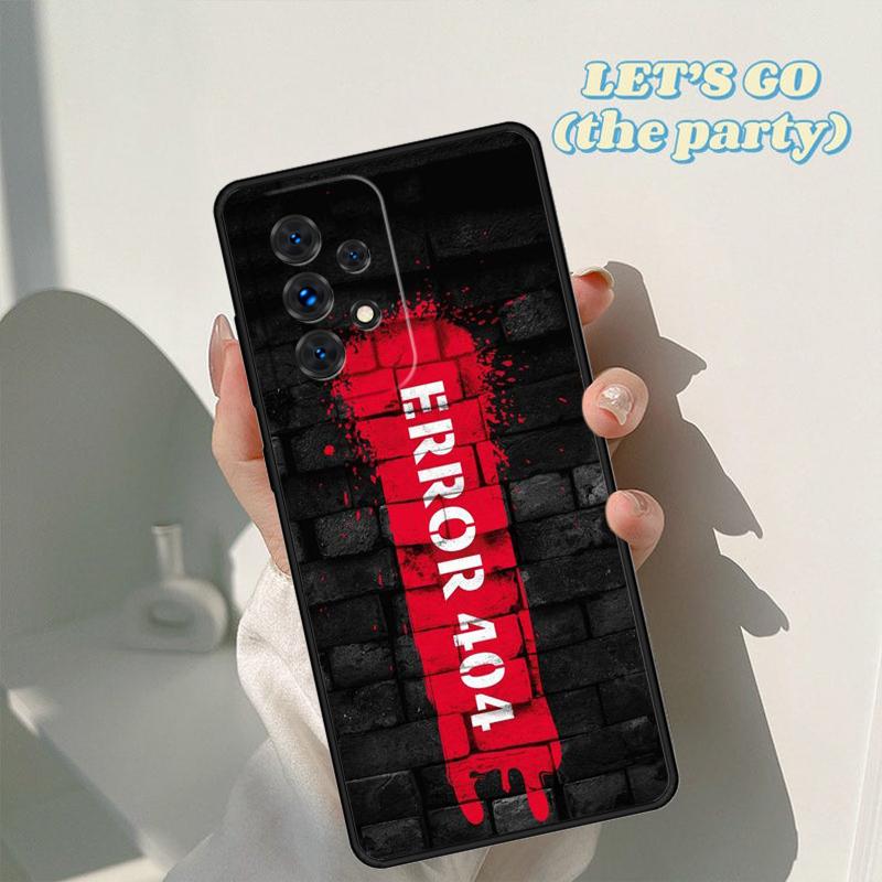 Error 404 Not Found Phone Case For Samsung Galaxy A42 A31 A40 A51 A71 A32 A80 A91 A52 A72 A73 A20e A21S A50 A70 A11 A12 Cover