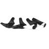 1 Pair Anti-slip Handlebar Grips Horn Design Lightweight Shock-Absorbing Handlebar Sleeves for Cycling