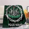 Custom Name Newcastle United Flannel Blanket, High Quality Comfortable for All Seasons, Home Decor, Warmth and Comfort