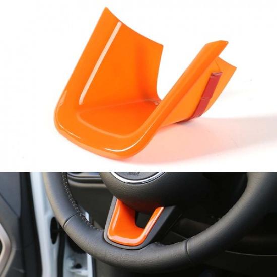 Orange Center Steering Wheel Knob Cover Trim For Jeep Renegade 15+ Compass 17-20