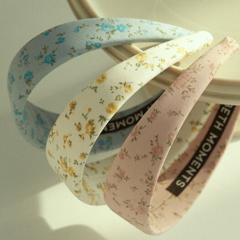 Elizabeth Moments Blue Flower Print Headband