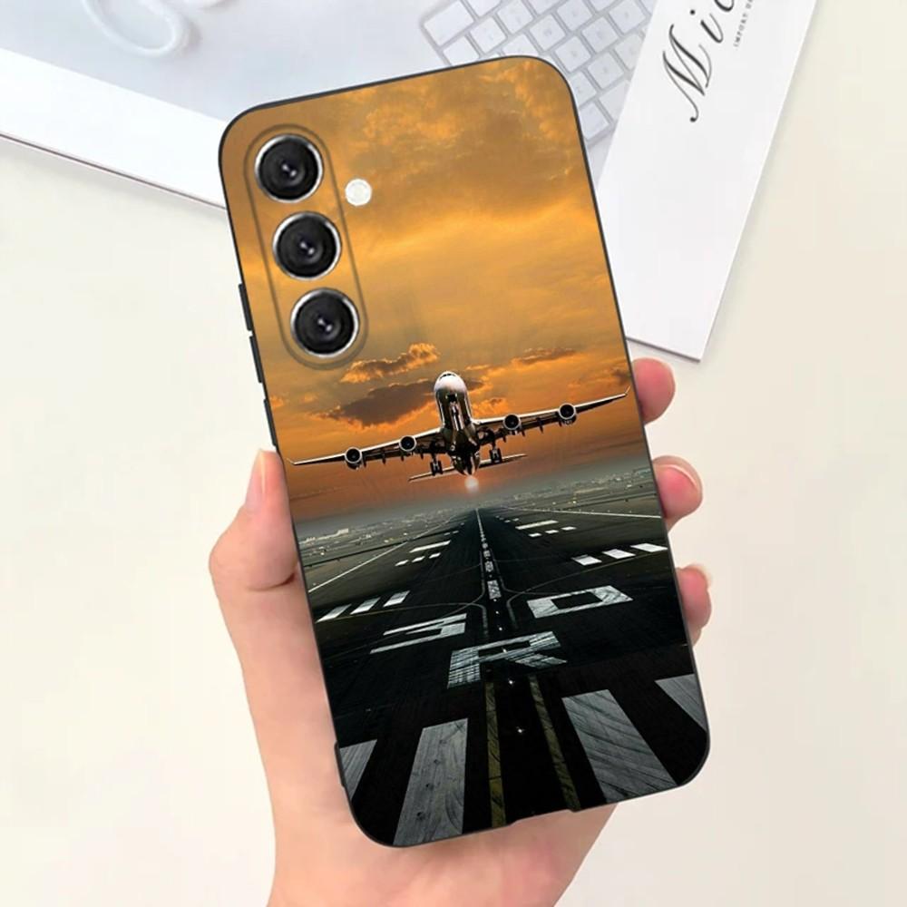 Flugzeug Flugzeug Handyhülle Handyhülle Für Samsung S25,S24,S21,S22,S23,S30,Ultra,S20,Plus,Fe,Lite,Note,10,9,5G Schwarze Hülle