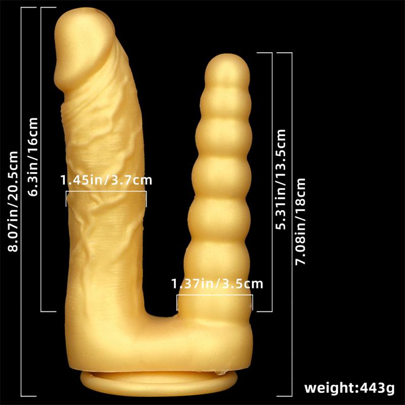 Dámské vaginální dildo zadní vestibul Duo s dvojitou hlavou anální kolík s kondicionérem a masturbátorem produkty pro dospělé