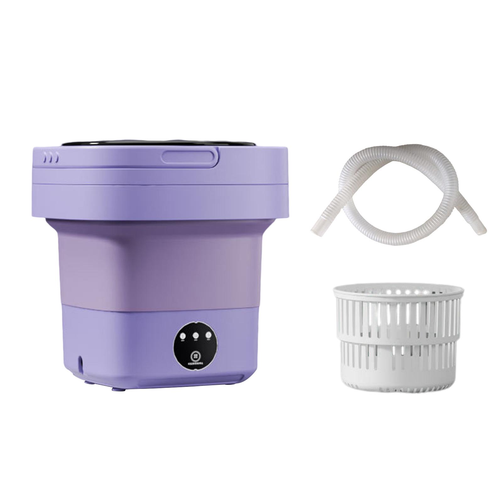 

Стиральная машина для нижнего белья 6,5 л, портативная складная стиральная машина для мини-бюстгальтера, детская одежда, мелкие предметы, стиральная машина для общежитий, кемпинга и путешествий EU Plug фиолетовый