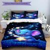 Elephant Starry Sky Print 3Pcs Bedding Setduvet Cover With 2 Bedropillowcase Home Birthday Gift