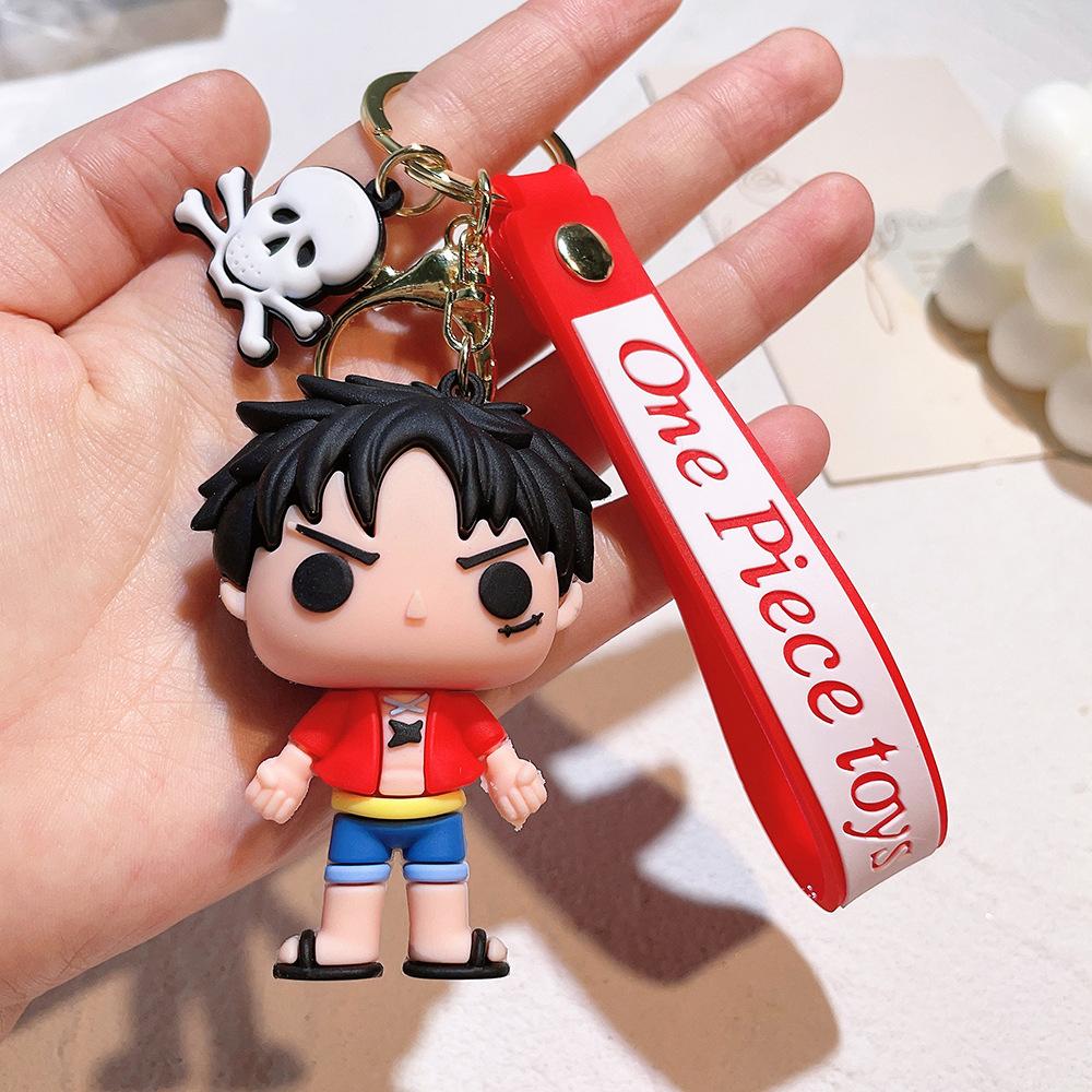 50Styles ONE PIECE Themed Keychain Cute Luffy, Roronoa Zoro, Silicone Toy Doll Key Chain Backpack Decor Small Gifts for Friends