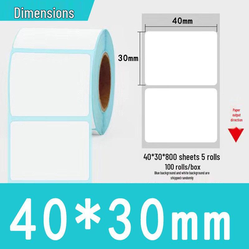 Three-Proof Thermal Label Paper 100x100mm & 70x20mm - Customizable for Label Printing