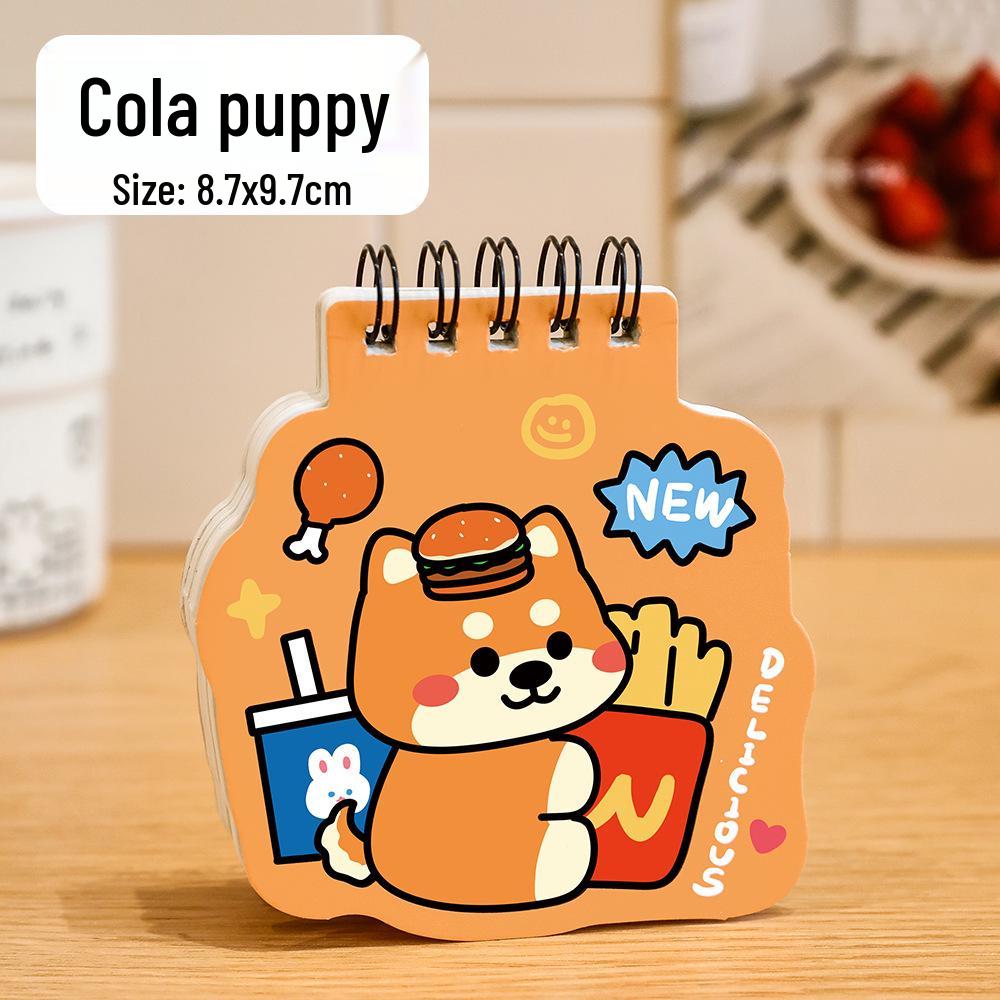 Adorable Cartoon Puppy Spiral Notebook - Cute Stationery Reward, High-Value Small Gift