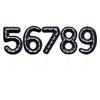 Line Numbers 0-9 Candles Birthday Party Scene Decoration Arrangement Black Printed White Striped Number Candles