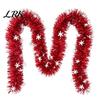 Christmas Tree Ornament Ribbon Snowflake Tinsel Garland, 200cm Light Blue Purple Foil Durable Pet Material Strip for Staircase Window, Holiday