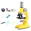1 Set Adjustable Focus LED Fill Light Optical PMMA Lens High Multiple Student Microscope 100X/600X/1200X Handheld Optical Microscope Kit Laboratory
