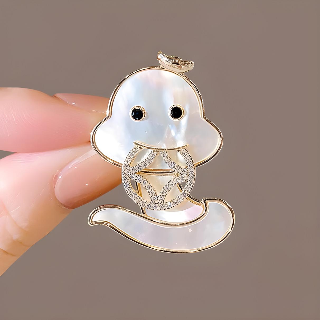 

Милая золотая монета змея брошь младенца высокого класса женственный корсаж ниша высокого класса булавка костюм с аксессуарами