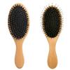Natural Boar Bristle Hairbrush Massage Comb Anti-static Hair Scalp Paddle Brush Beech Wooden Handle Hair Brush Comb Styling Tool