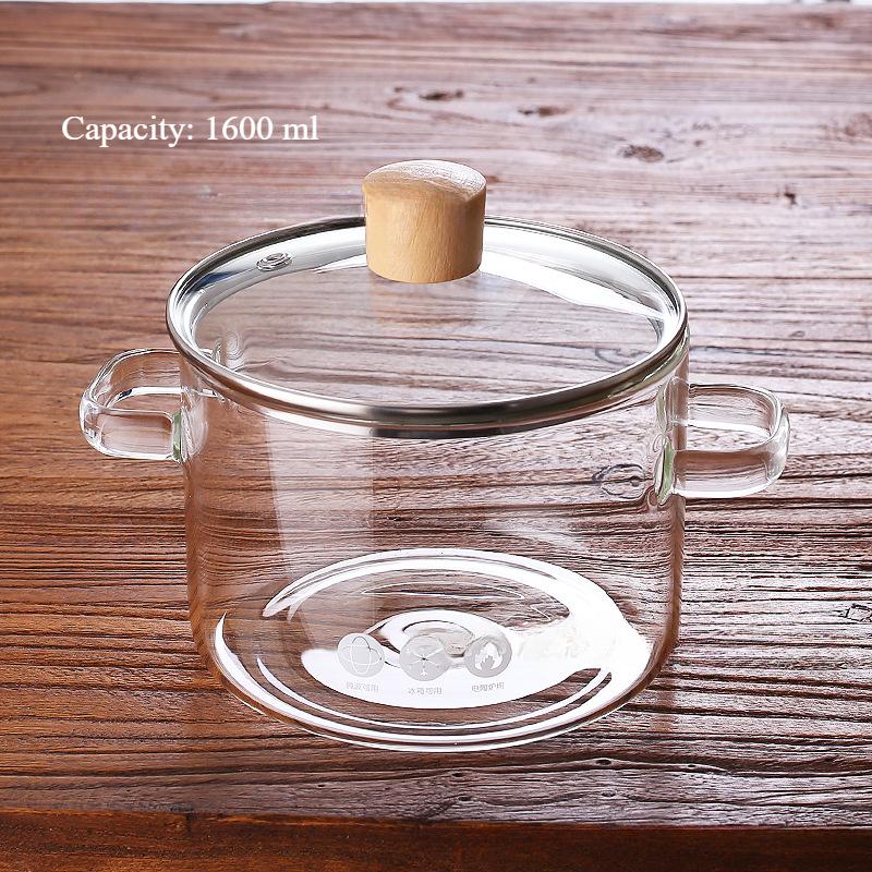 Transparent Glass Soup Pot Large Capacity Soup Pot High Borosilicate Glass Pot Electric Ceramic Oven Special Pot Kitchen Tools