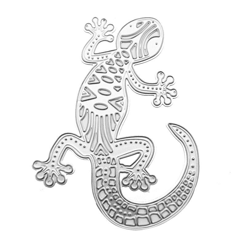 

Мультфильм ящерица дизайн стиль металлический трафарет для DIY Скрапбукинг альбом фото тиснение бумажная карта ремесленный декор серебряный