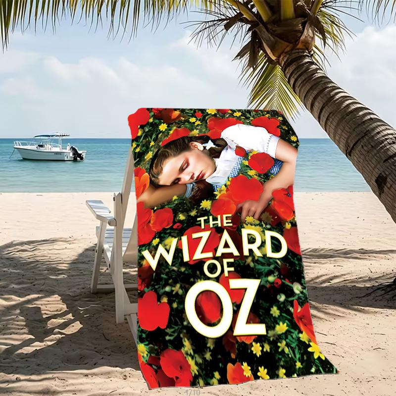Beach Towel with The Wizard of Oz Pattern - Soft,absorbent,machine Washable Lightweight&Modern,swimming,Travel Essentials