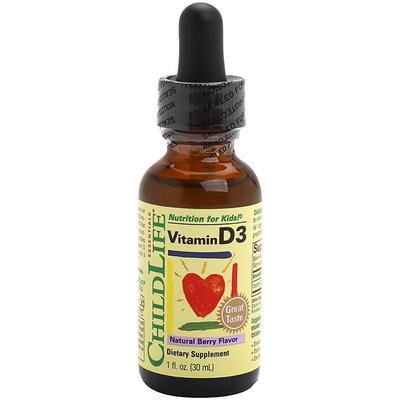 Childlife Vitamina D3 para Niños Sabor Natural a Baya, 30ml, 1 unidad