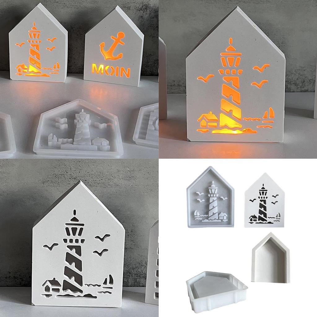 Creative Lighthouse Silicone Mold Soft Durable Silicone Light House Craft Mold For Crafting Elegant Ambient Lights