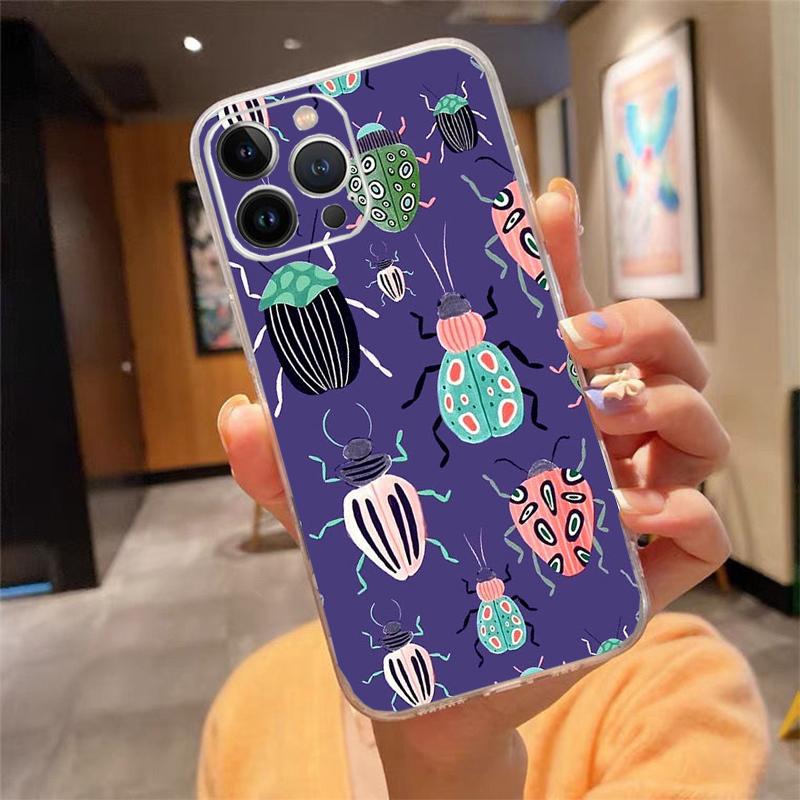 

Phone Case For iphone 17 Pro Max 17 Air 16 15 14 13 Pro Max 15 16 Pro 15Plus Insects Bugs iphone 14ProMax
