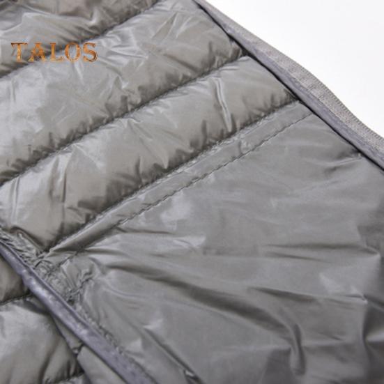 Unisexowa puchowa kamizelka bez rękawów ze stójką, jednolita kolorystycznie, zapinana na zamek, bawełniana kamizelka z kieszeniami, cienka, ciepła kamizelka, płaszcz