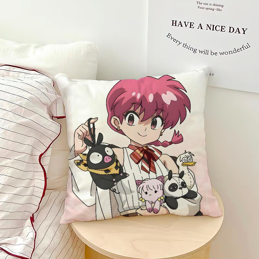 Anime Cute R-Ranma Akane Tendo R-Ranma Comfortable Soft Hogar Pillowcase For Sofa Living Room Bed Home Decor Protective Covers