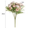 Umělá květina Umělá hedvábná květina, která upoutá pozornost proti vyblednutí, květina s 15 hlavami, květina Umělá růže Svatební potřeby pro domácnost