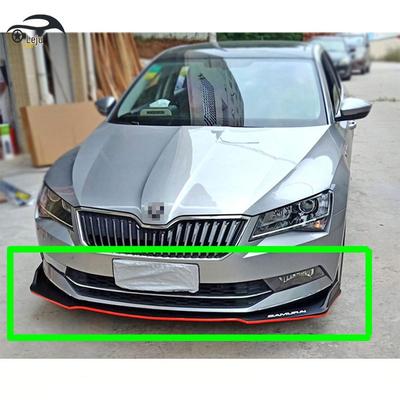Skoda Superb 2016-18 Hochglanz Schwarz Frontstoßstangenlippe Zubehör