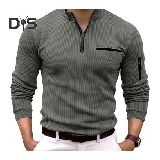 

Осенне-весенняя мужская рубашка на молнии с полуоткрытым воротником-стойкой, однотонная, формальная, деловая, эластичная, для офиса, встреч, повседневная XXL армия зеленый