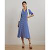 Lauren Ralph Lauren Striped Waffle Knit Cotton Henley Dress Wmlrdrss5020060400