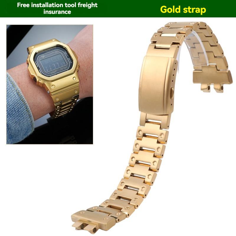 For G-SHOCK Casio Small Silver Block 3459 GMW-B5000 Modified Lightweight Titanium Alloy Strap Case High-Quality Accessories